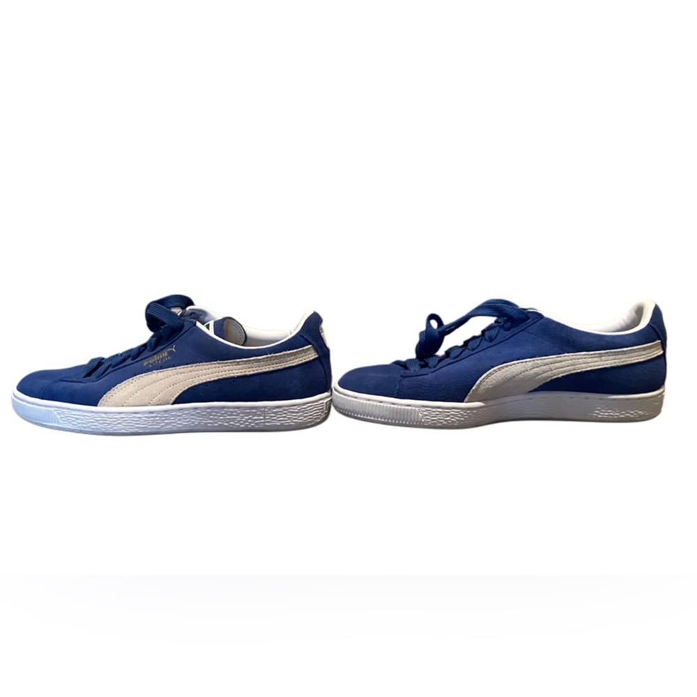 Puma Blue and White Women's Sneakers size 9(mens 71/2-8)